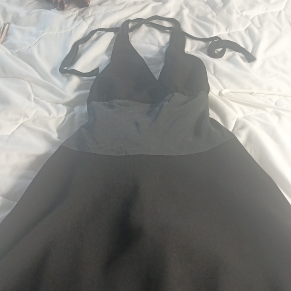 Jones New York Charcoal Backless Dress